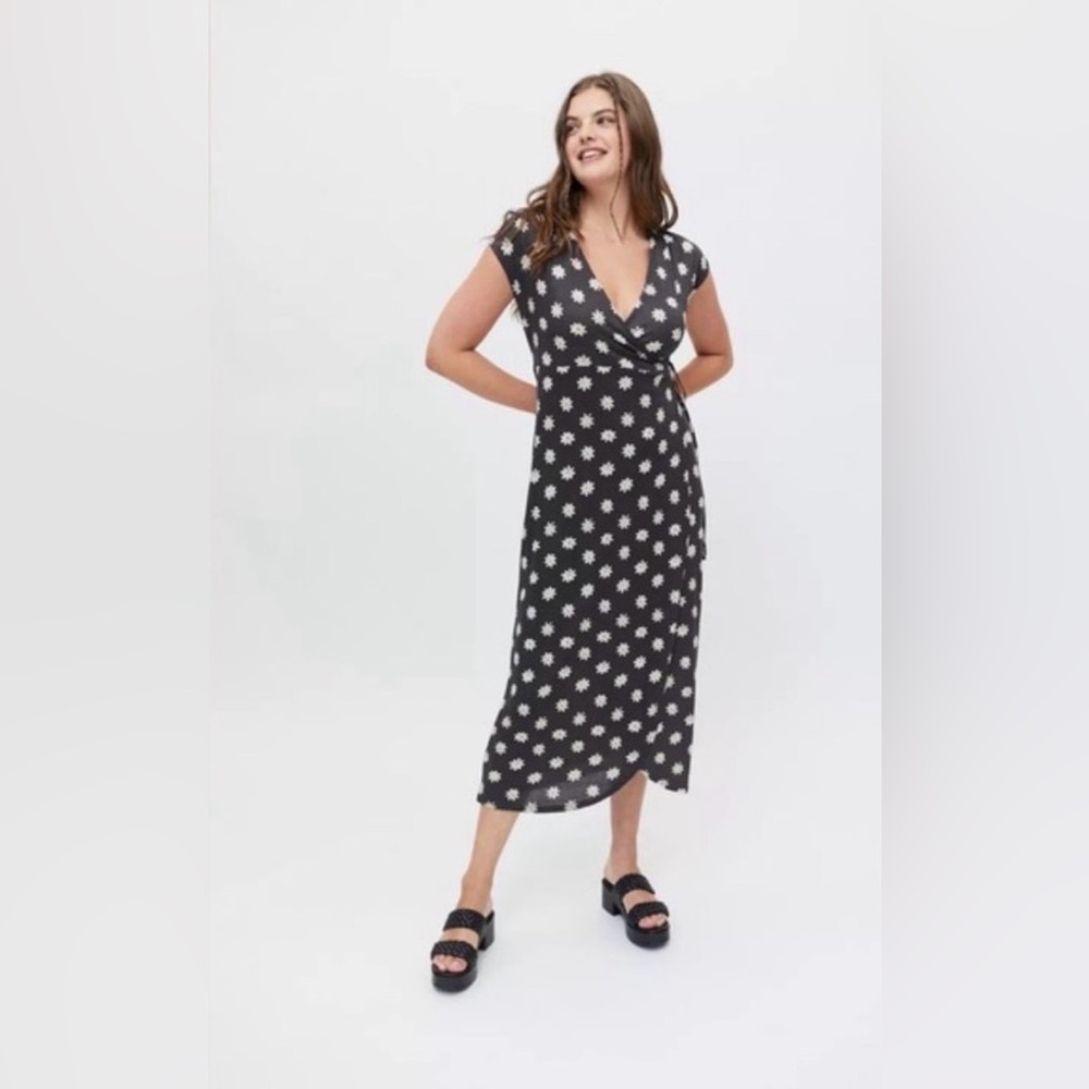 UO Zina Midi Wrap Dress